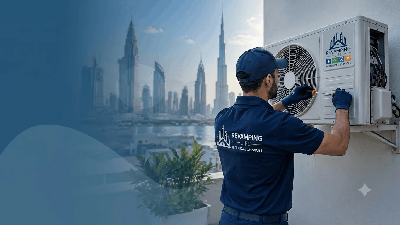 Professional AC repair technician in Dubai